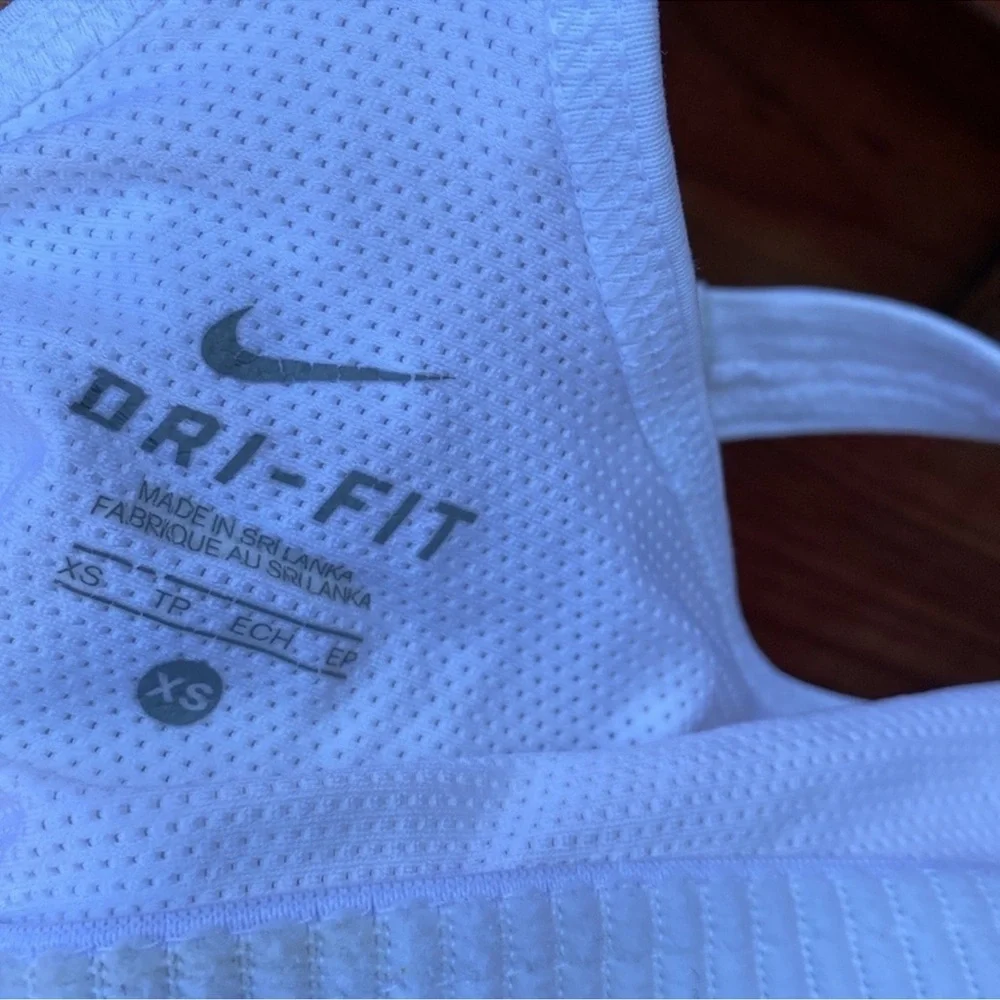 Nike Dri-FIT White Pinhole Mesh Racerback Training Tank Top Size XS